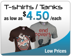 T-shirts / tanks as low as $4.50 each